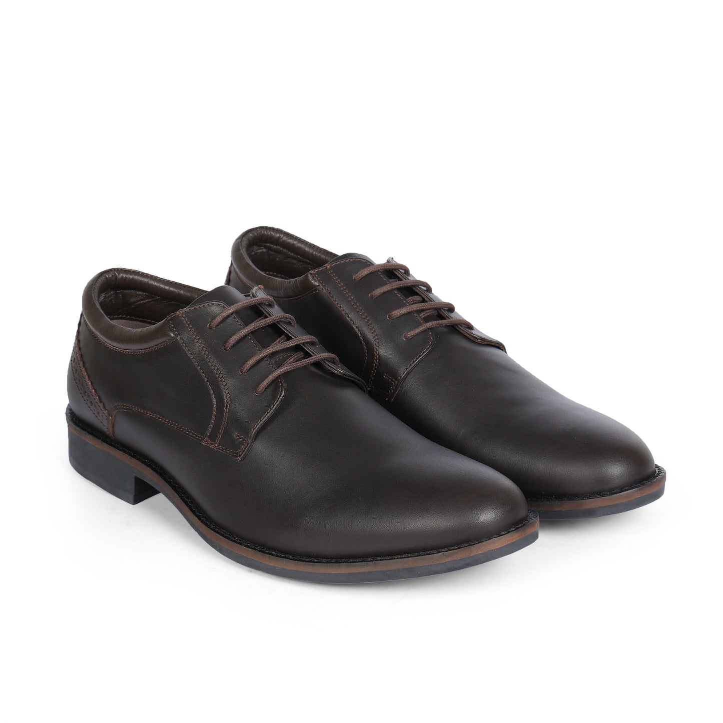 Leather Derby Shoes For Men Dark Brown New York