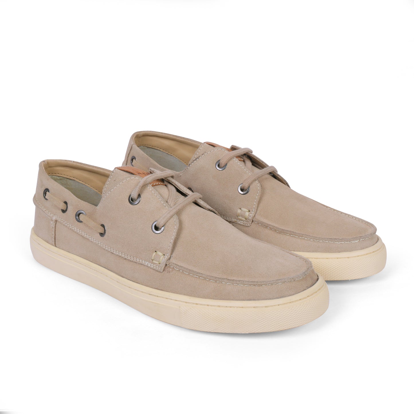 Miami Men Boat Shoe Suede Beige