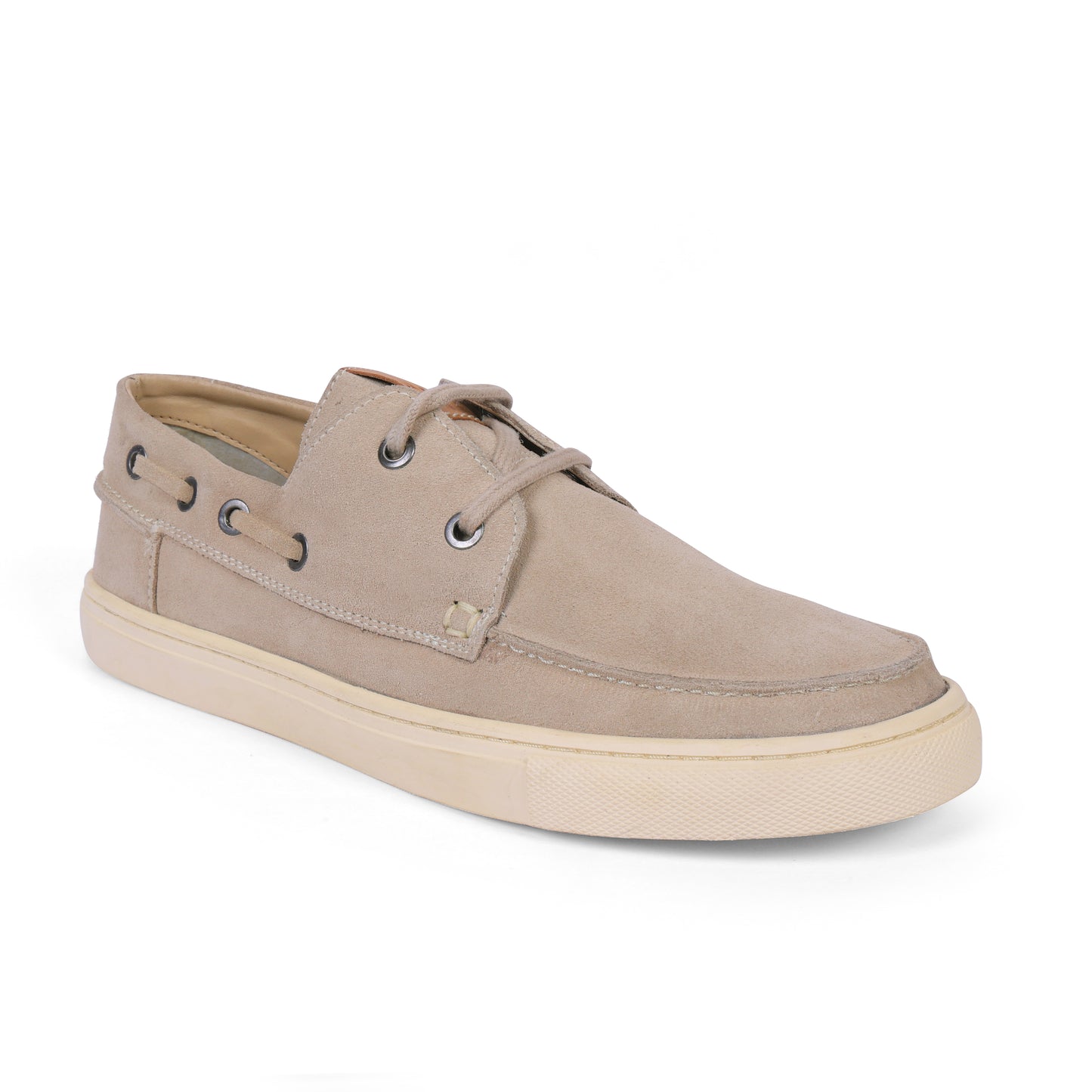 Miami Men Boat Shoe Suede Beige