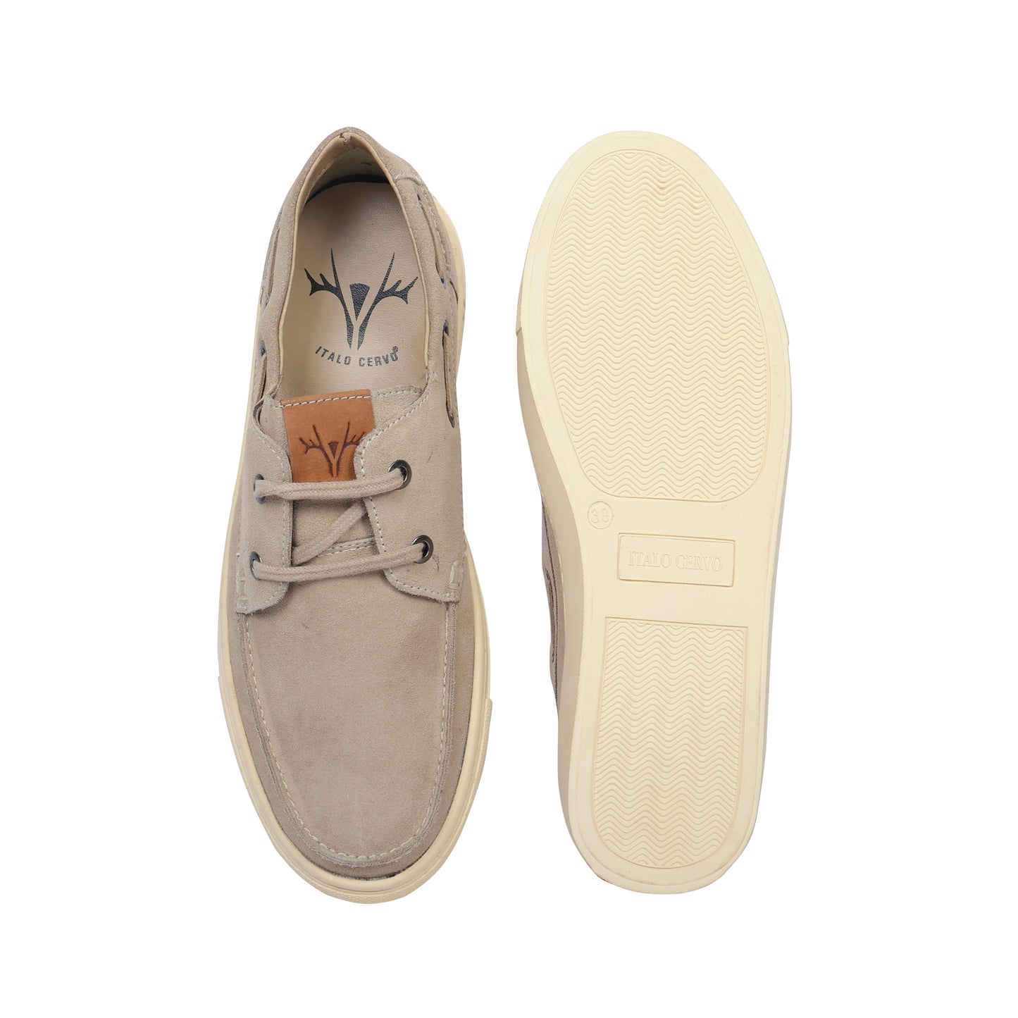 Miami Men Boat Shoe Suede Beige