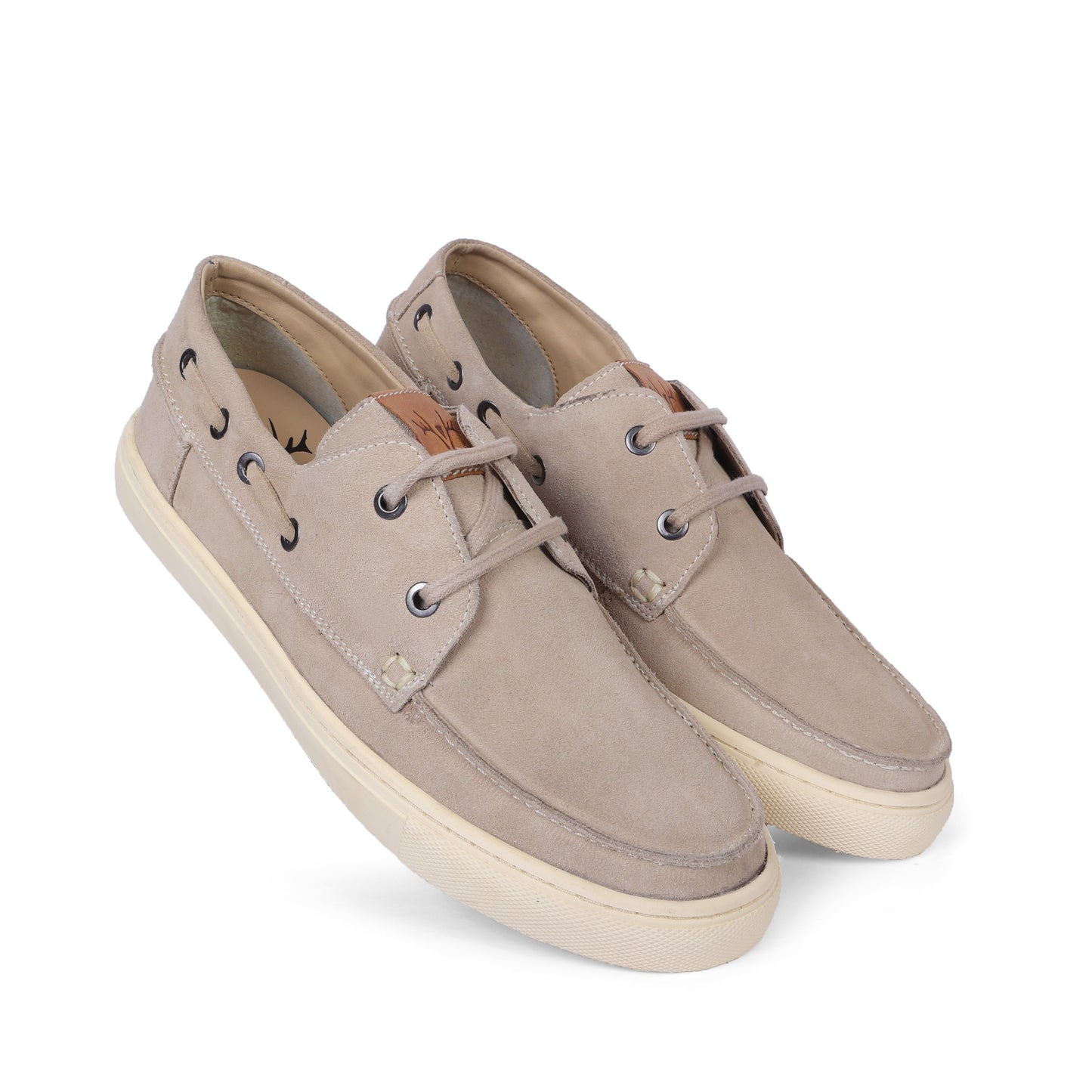 Miami Men Boat Shoe Suede Beige