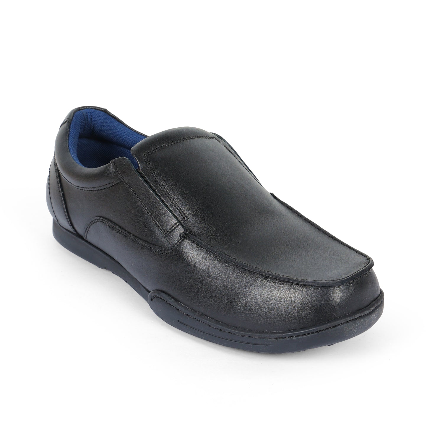 Uk Men Slip On Leather Black