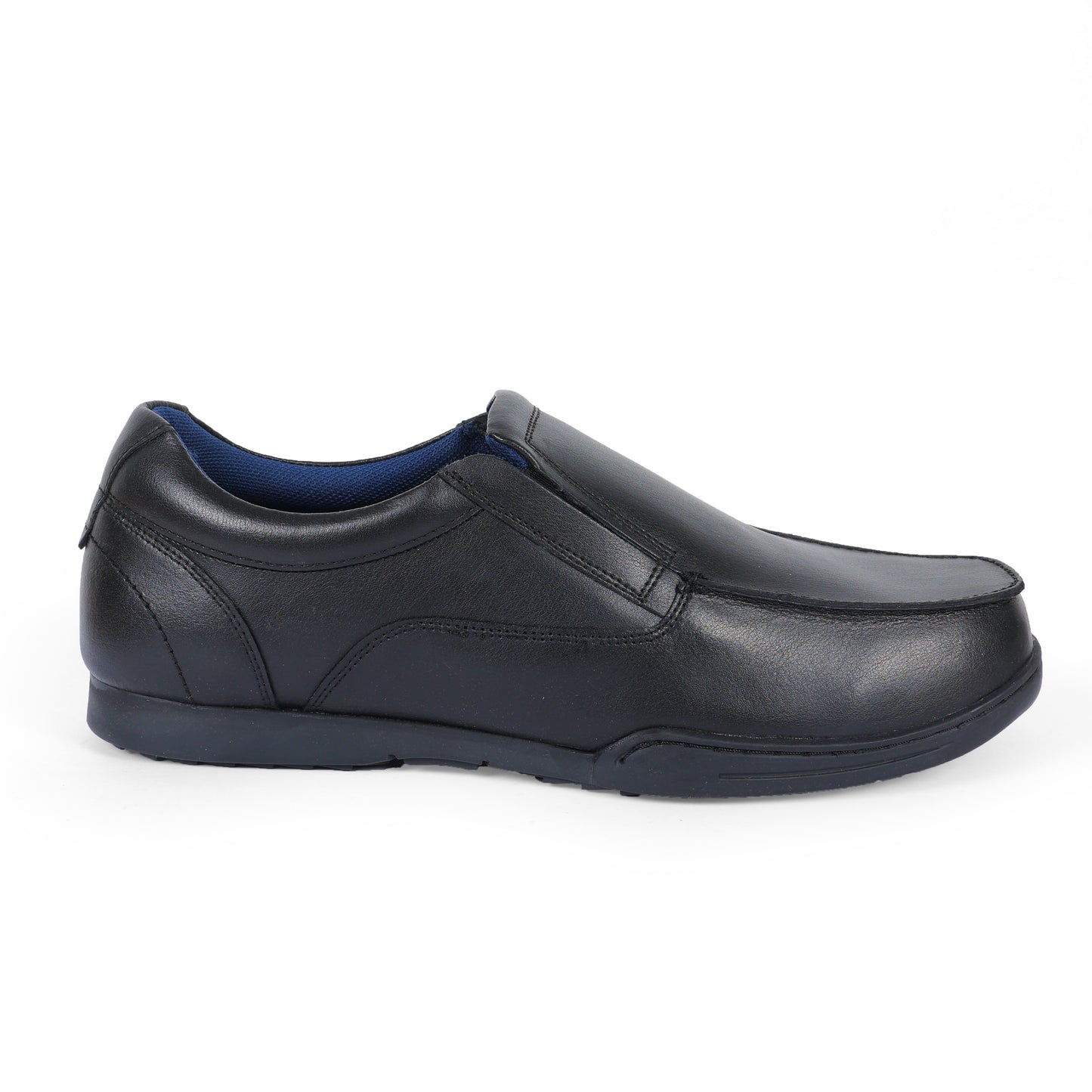 Uk Men Slip On Leather Black