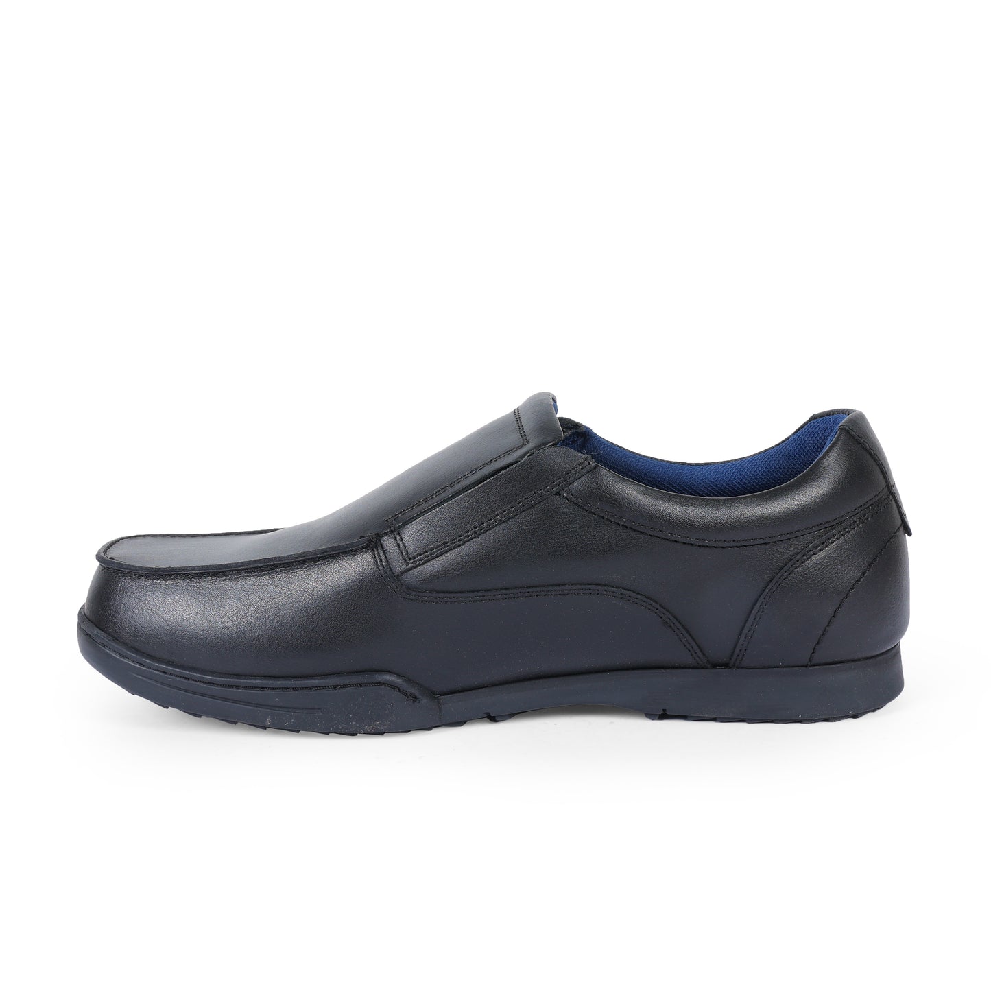 Uk Men Slip On Leather Black