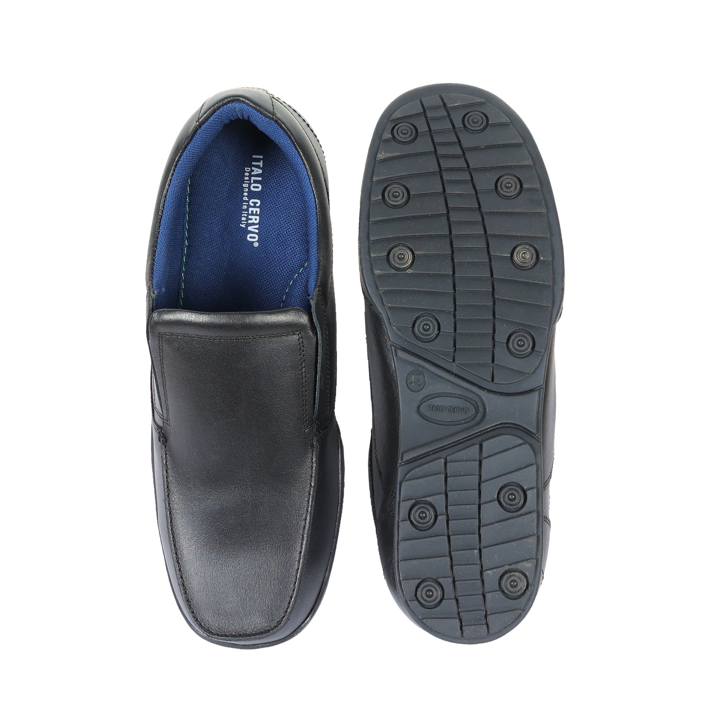 Uk Men Slip On Leather Black