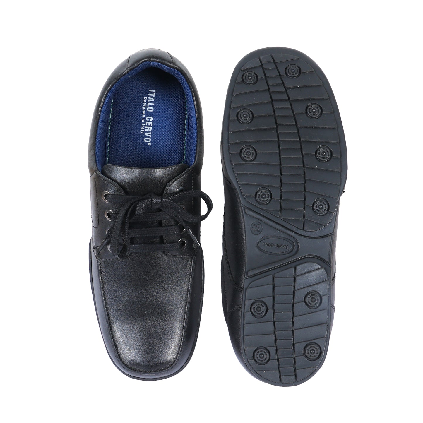 Uk Men Derby Leather Black