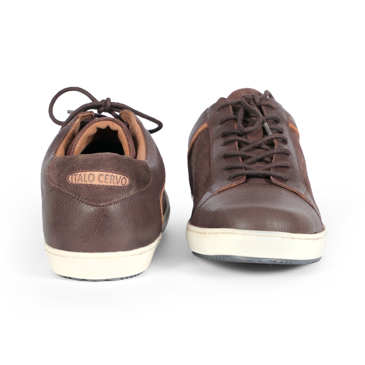 Mens Suede Black Brown Lace Up Sneakers for Men