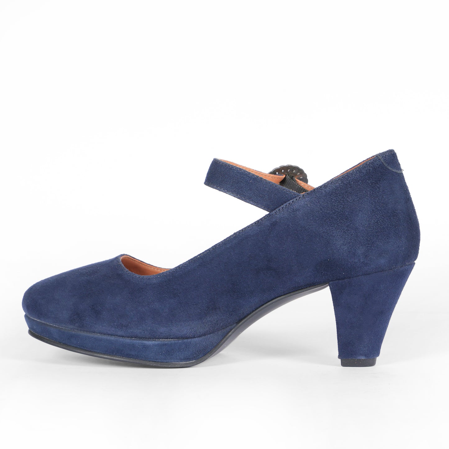 Women Blue Suede Leather Heels