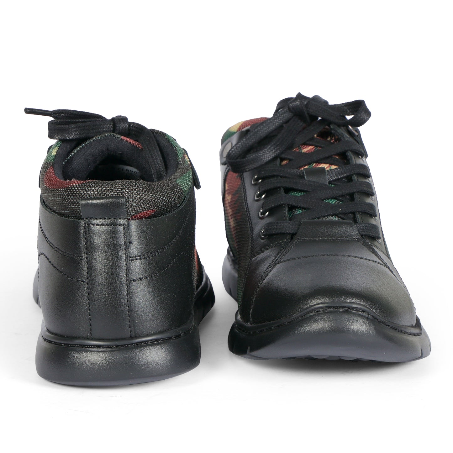 1190 Mens Casual Black Lace Up Suede Leather Sneakers