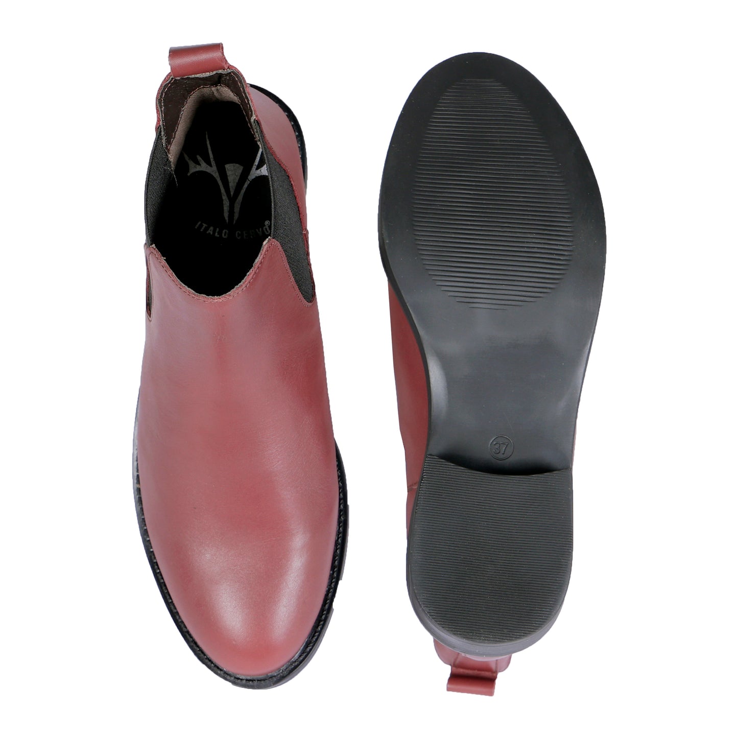 Women Cherry Leather Shoes