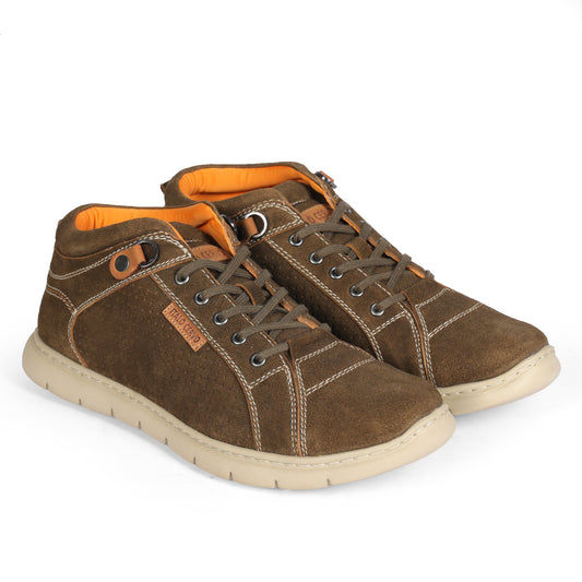 1190 Mens Casual Hawana Camel Lace Up Suede Leather Sneakers