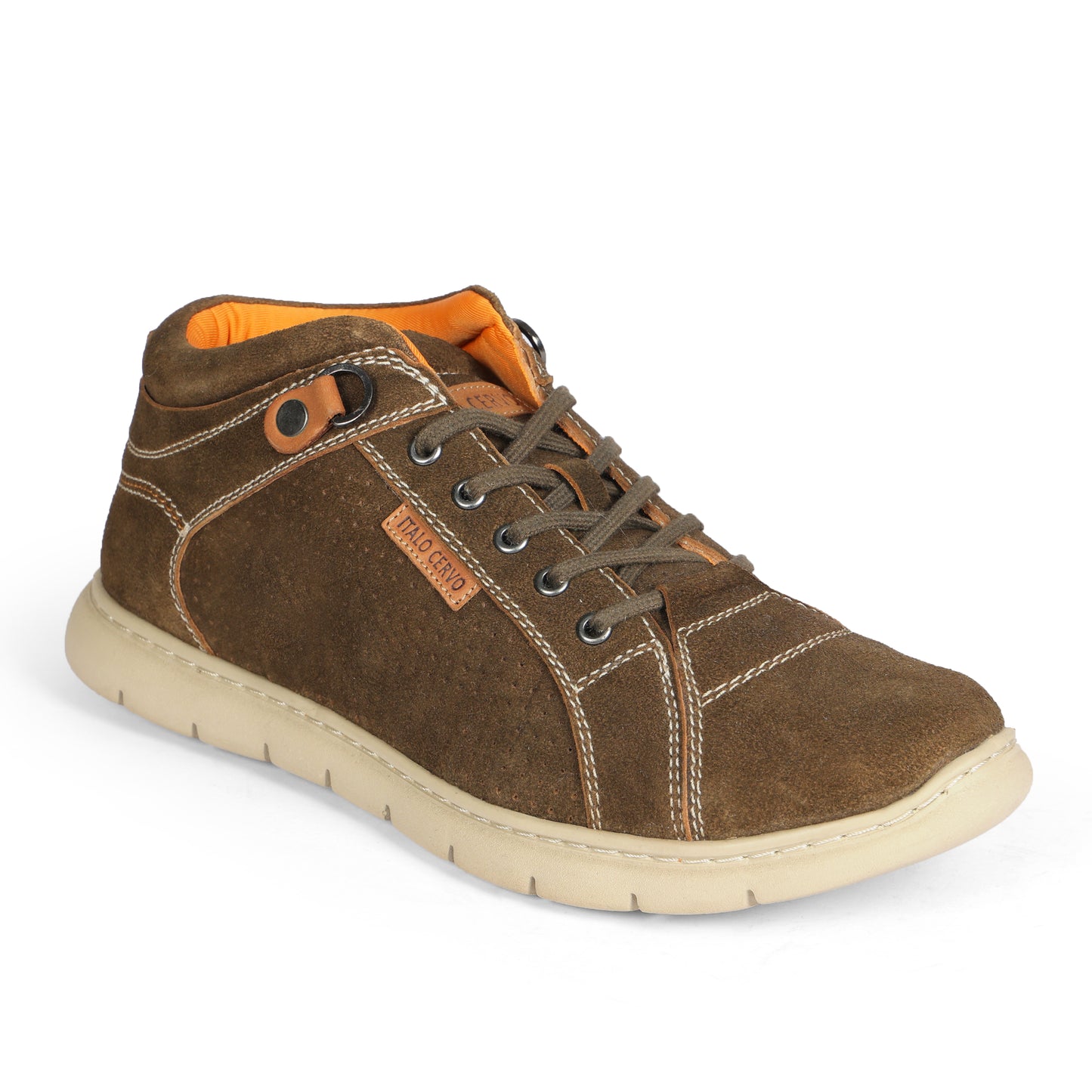 1190 Mens Casual Hawana Camel Lace Up Suede Leather Sneakers