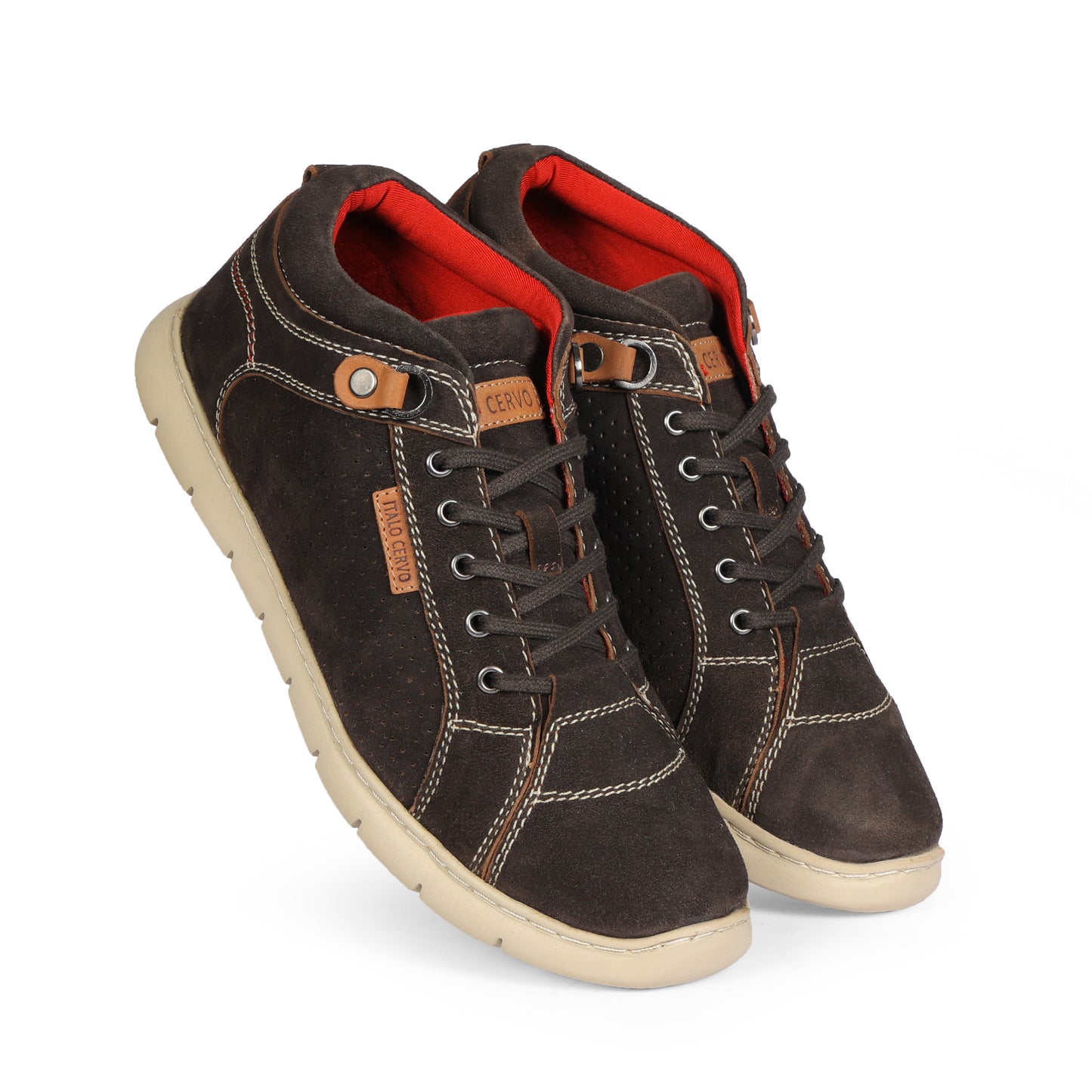 1190 Mens Casual Moor Lace Up Suede Leather Sneakers