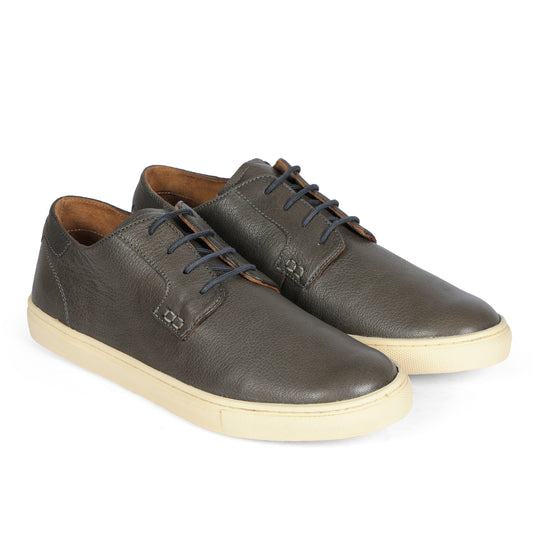 Cardiff Men Sneaker Game Milled Leather Grey