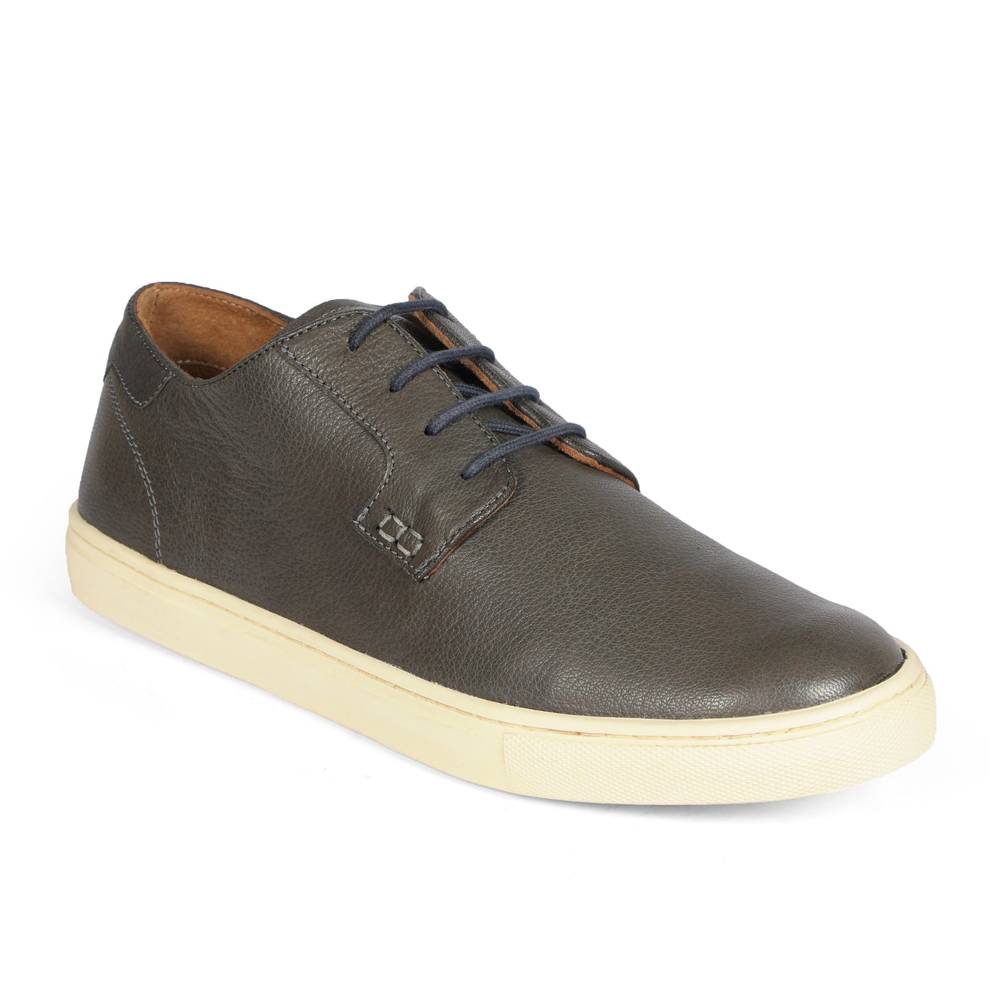 Cardiff Men Sneaker Game Milled Leather Grey