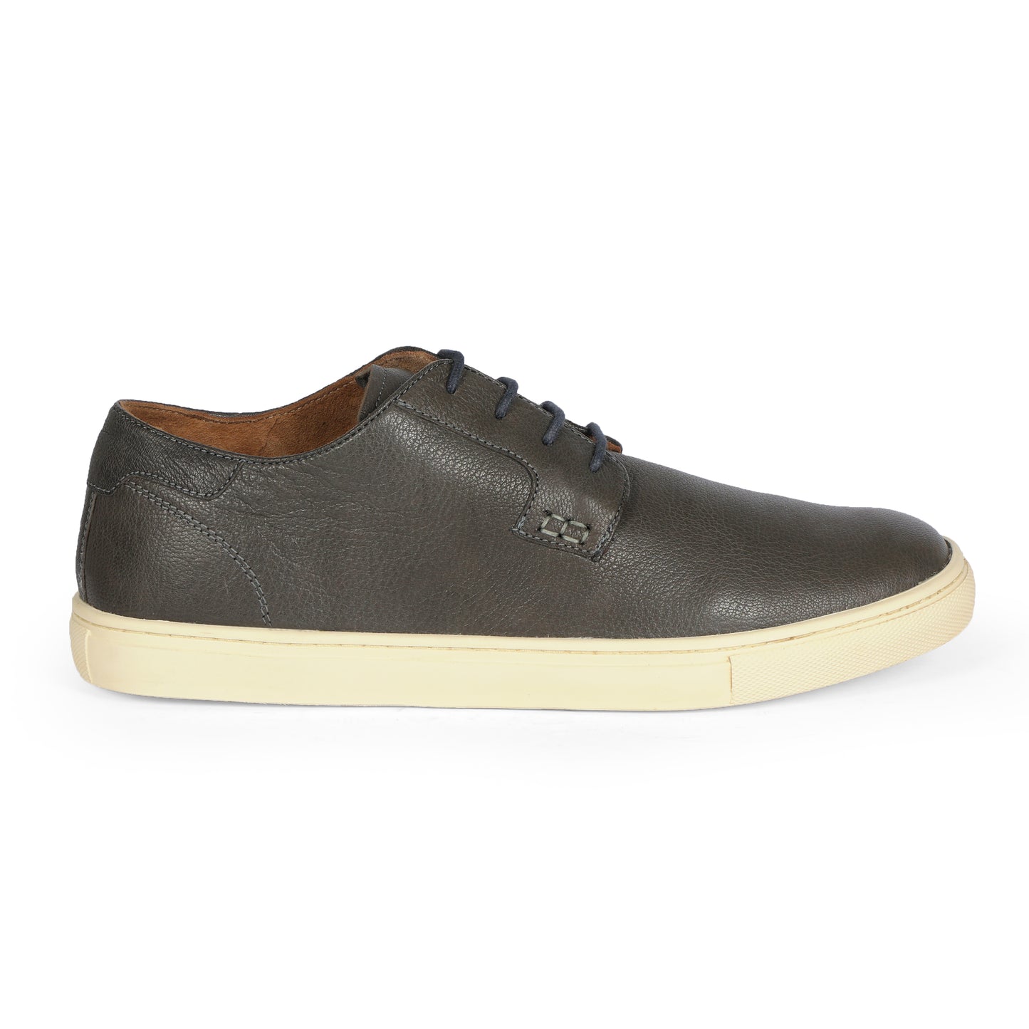 Cardiff Men Sneaker Game Milled Leather Grey