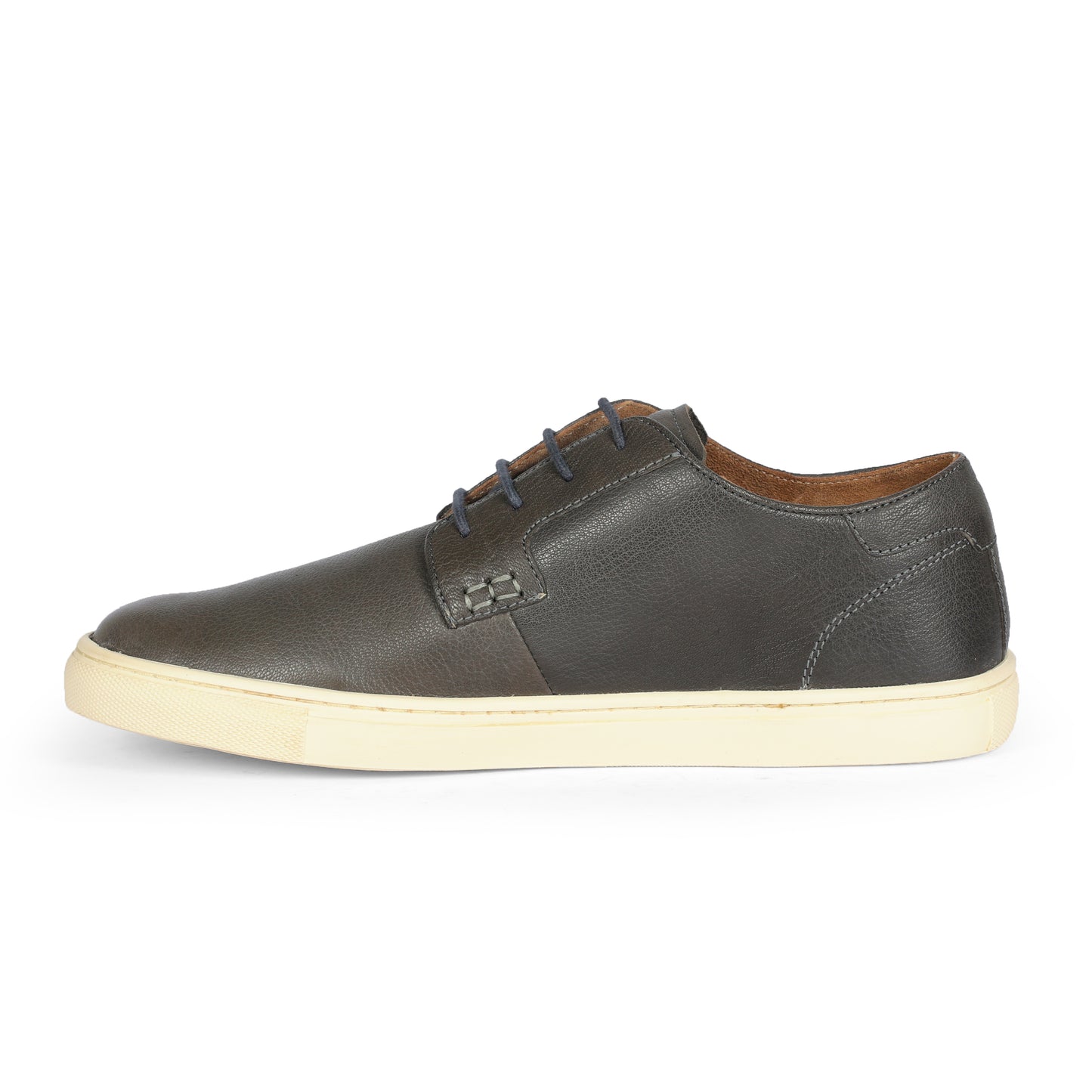 Cardiff Men Sneaker Game Milled Leather Grey