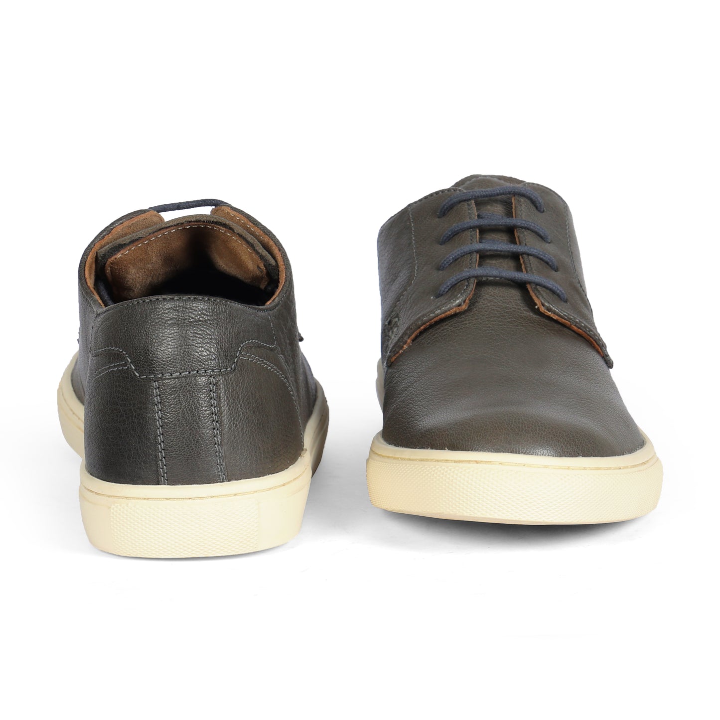 Cardiff Men Sneaker Game Milled Leather Grey