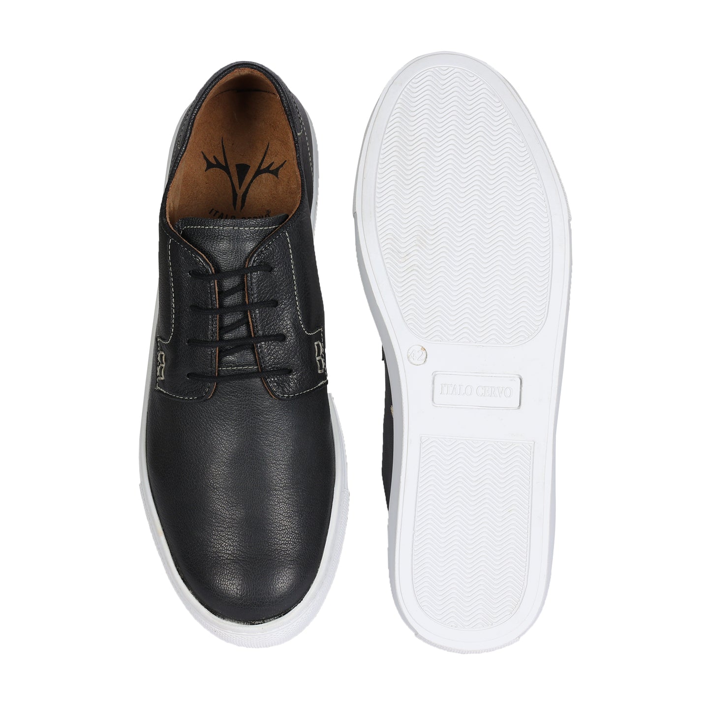 Cardiff Men Sneaker Game Milled Leather Black