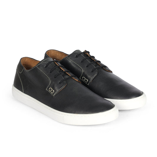 Cardiff Men Sneaker Game Milled Leather Black