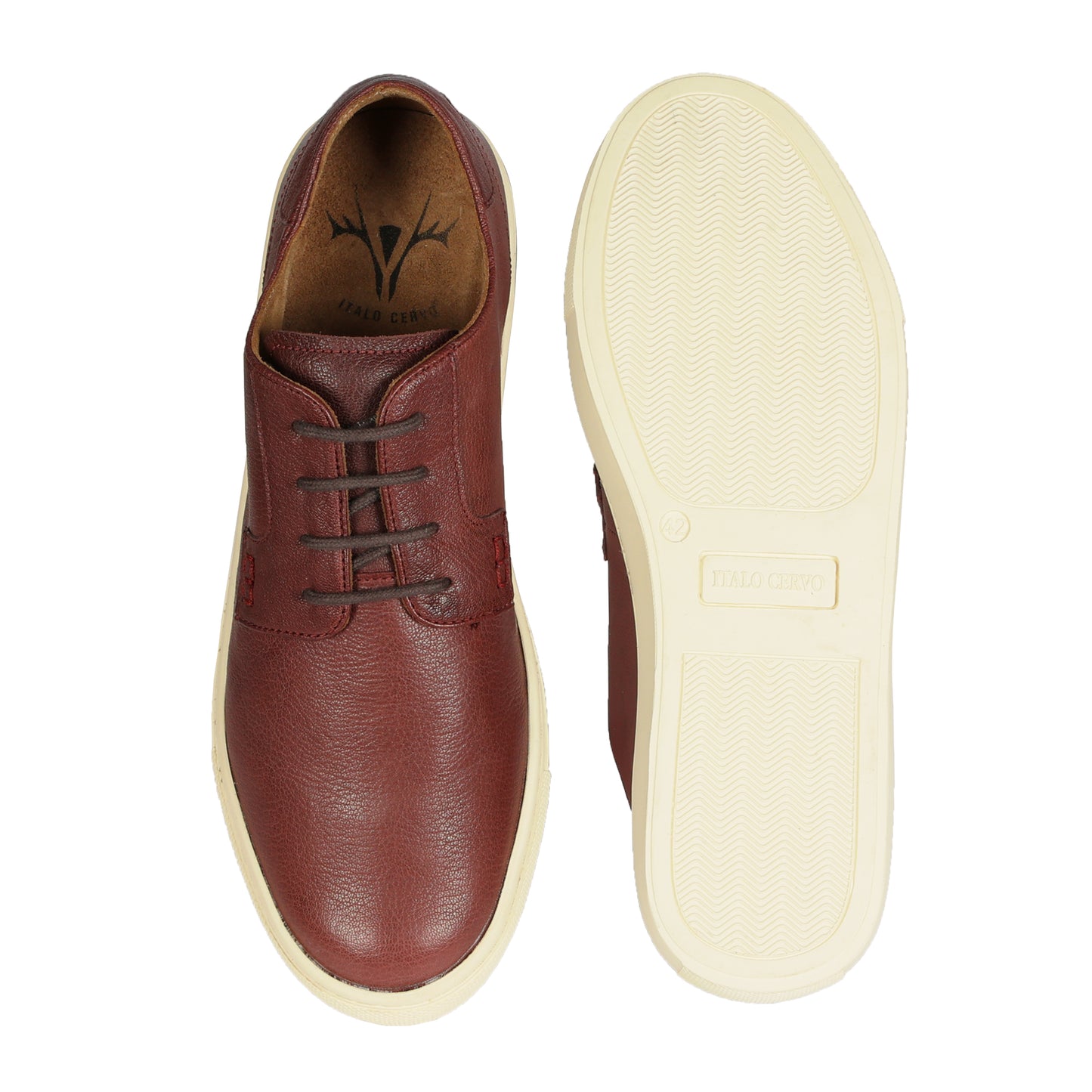 Cardiff Men Sneaker Game Milled Leather Cherry