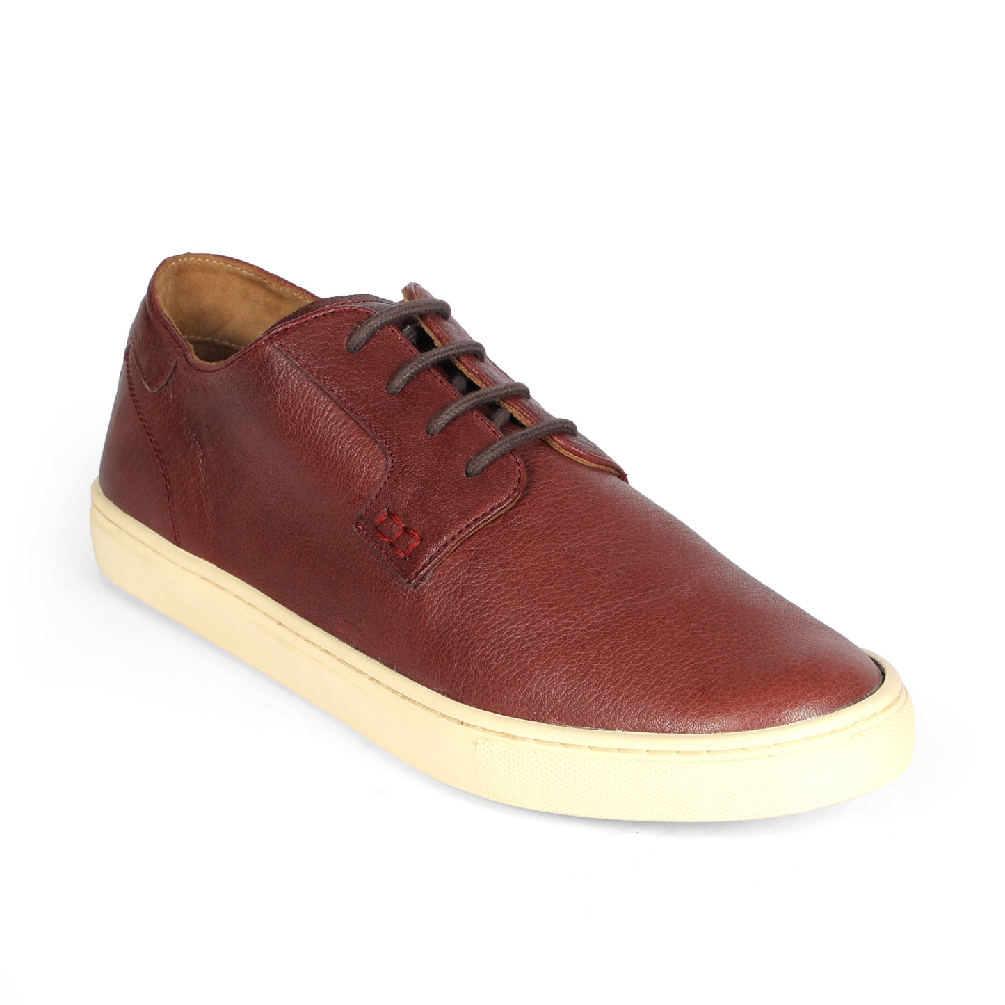 Cardiff Men Sneaker Game Milled Leather Cherry