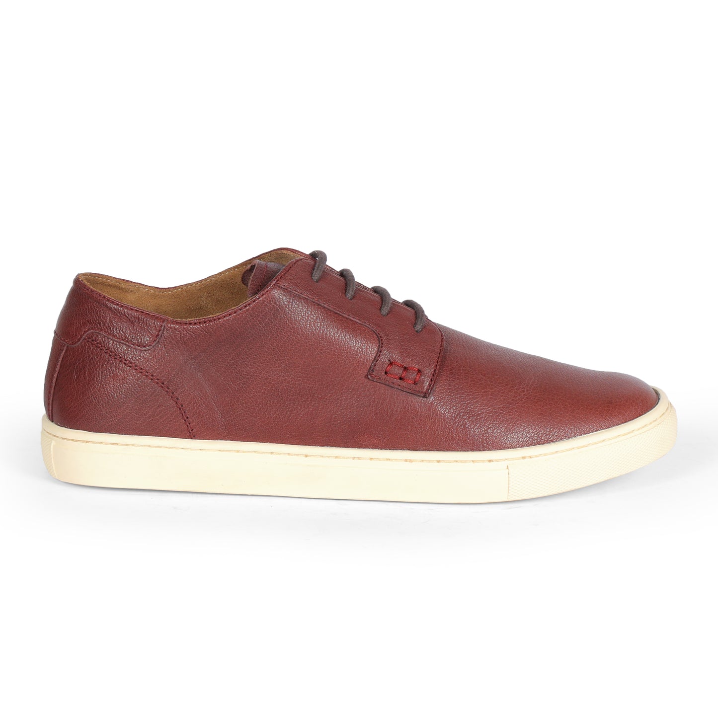 Cardiff Men Sneaker Game Milled Leather Cherry