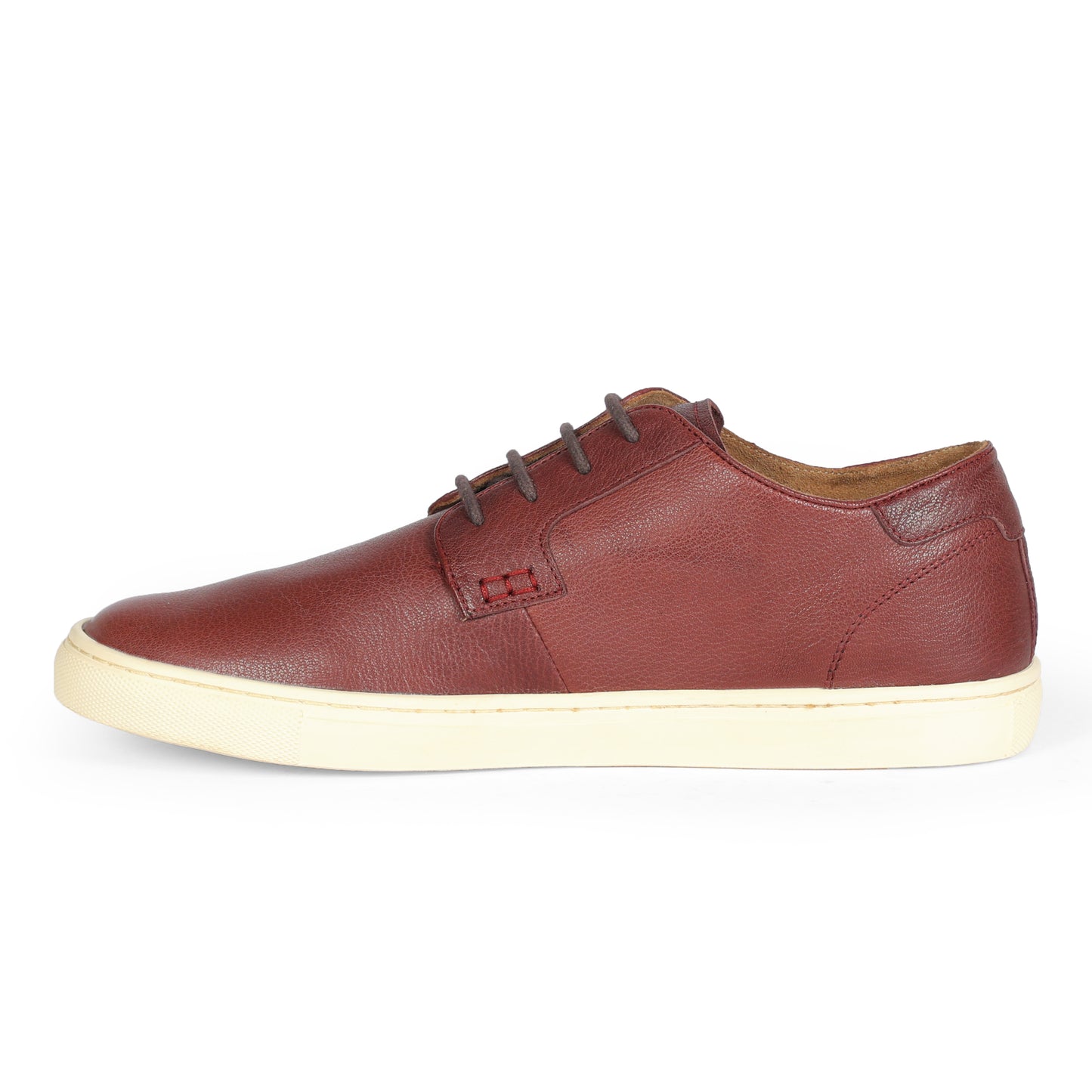 Cardiff Men Sneaker Game Milled Leather Cherry