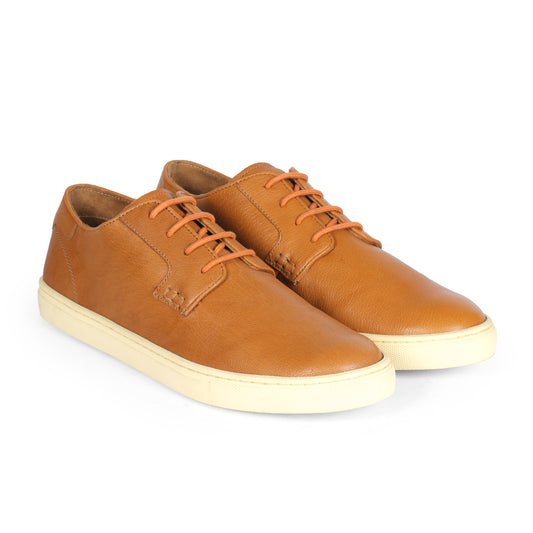 Cardiff Men Sneaker Game Milled Leather Tan