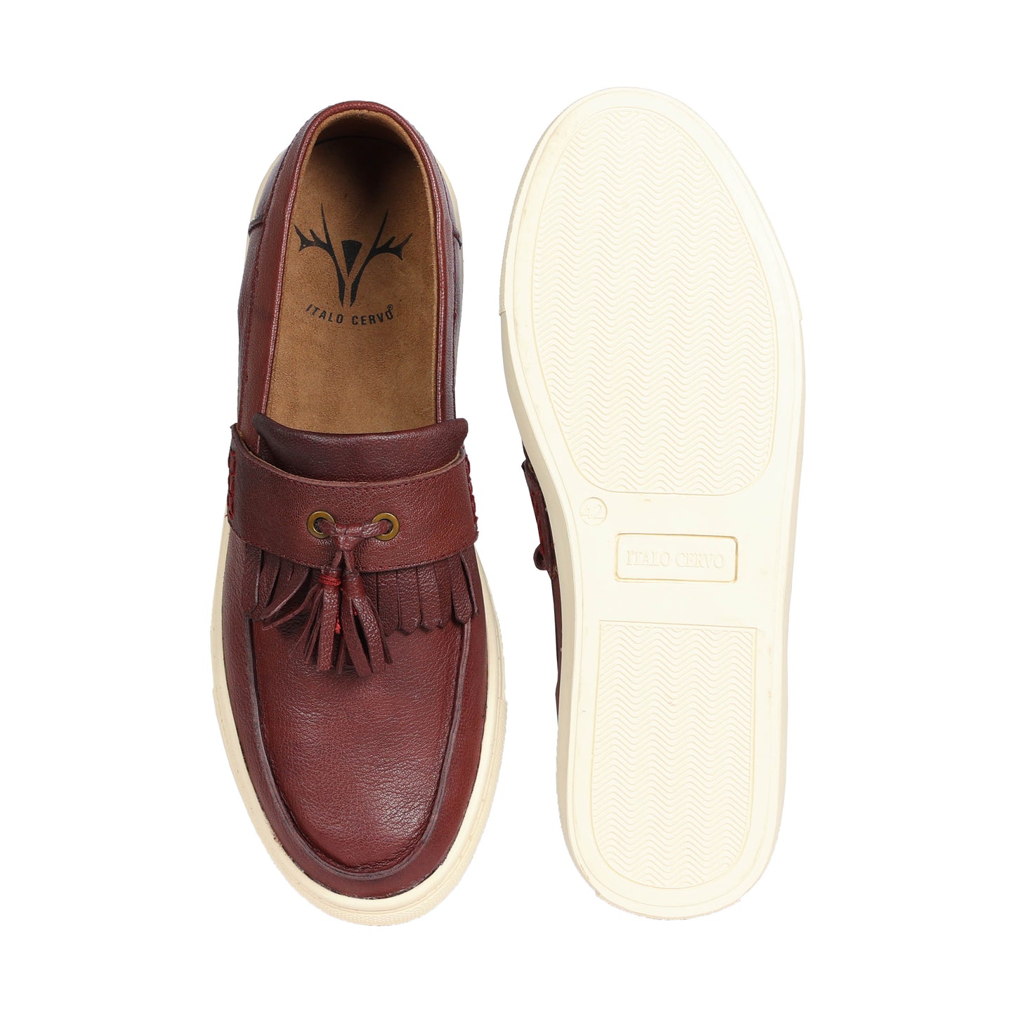 Armenia Men Country Slip On Leather Cherry