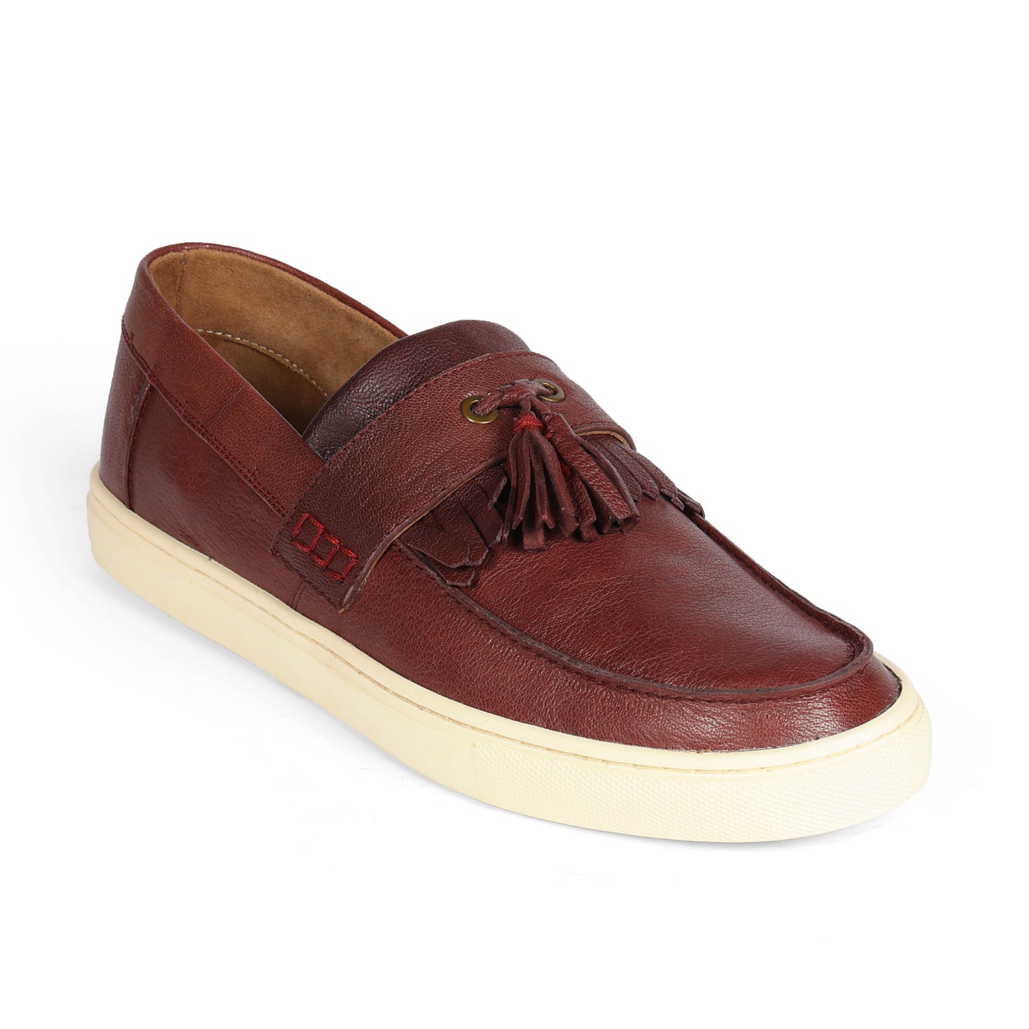 Armenia Men Country Slip On Leather Cherry