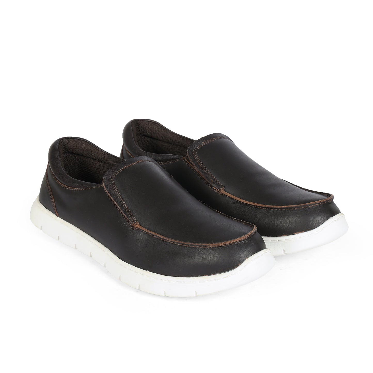 Leather Slip Dark Brown For Men Czech