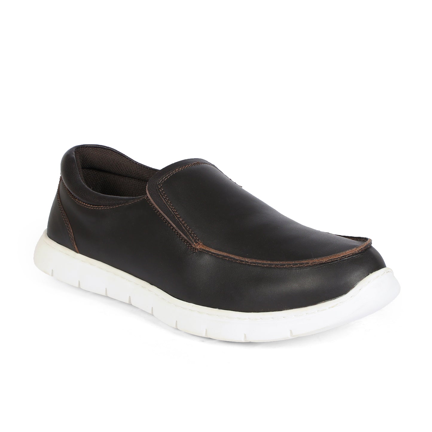 Leather Slip Dark Brown For Men Czech