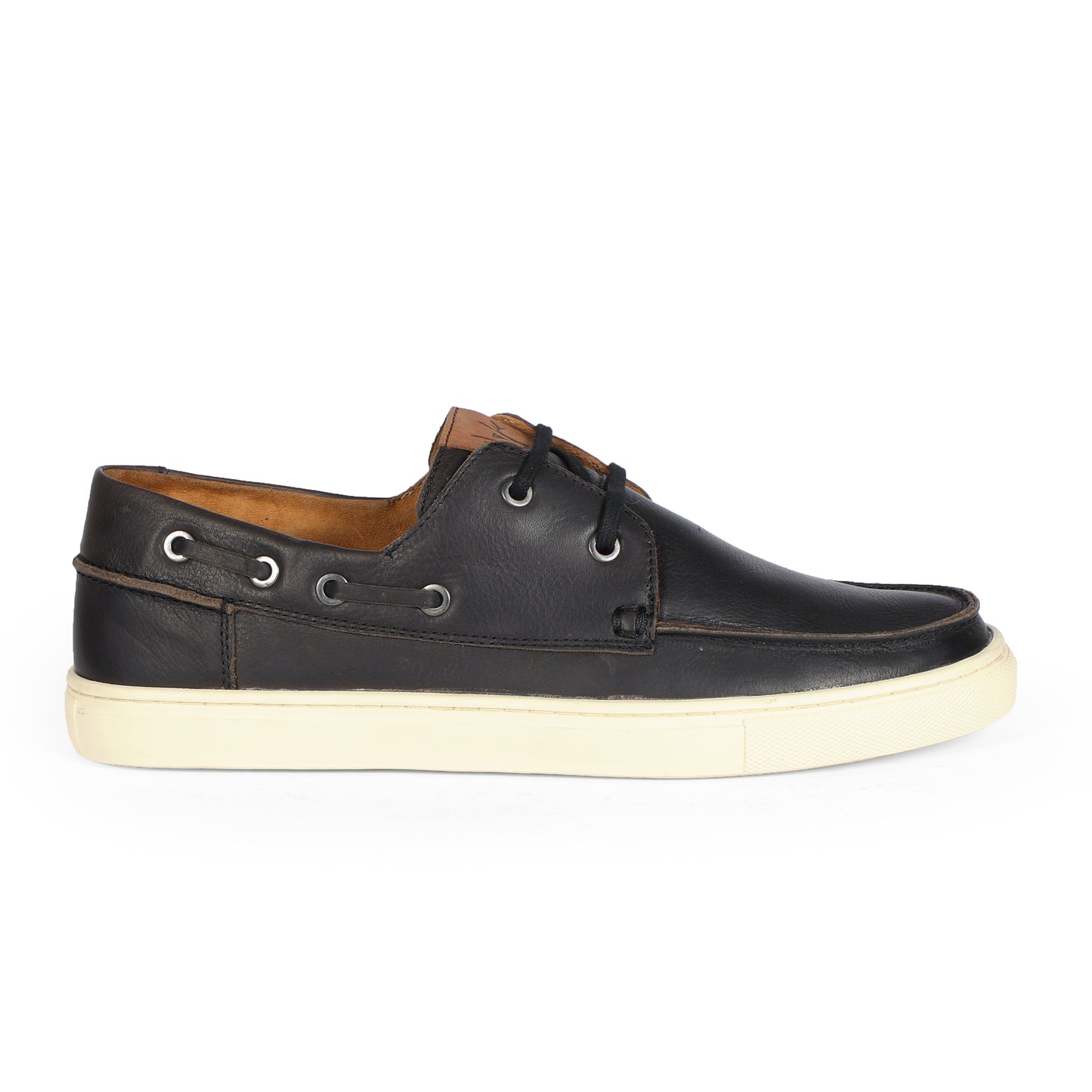 Argentina Men Boat Shoe Leather Black