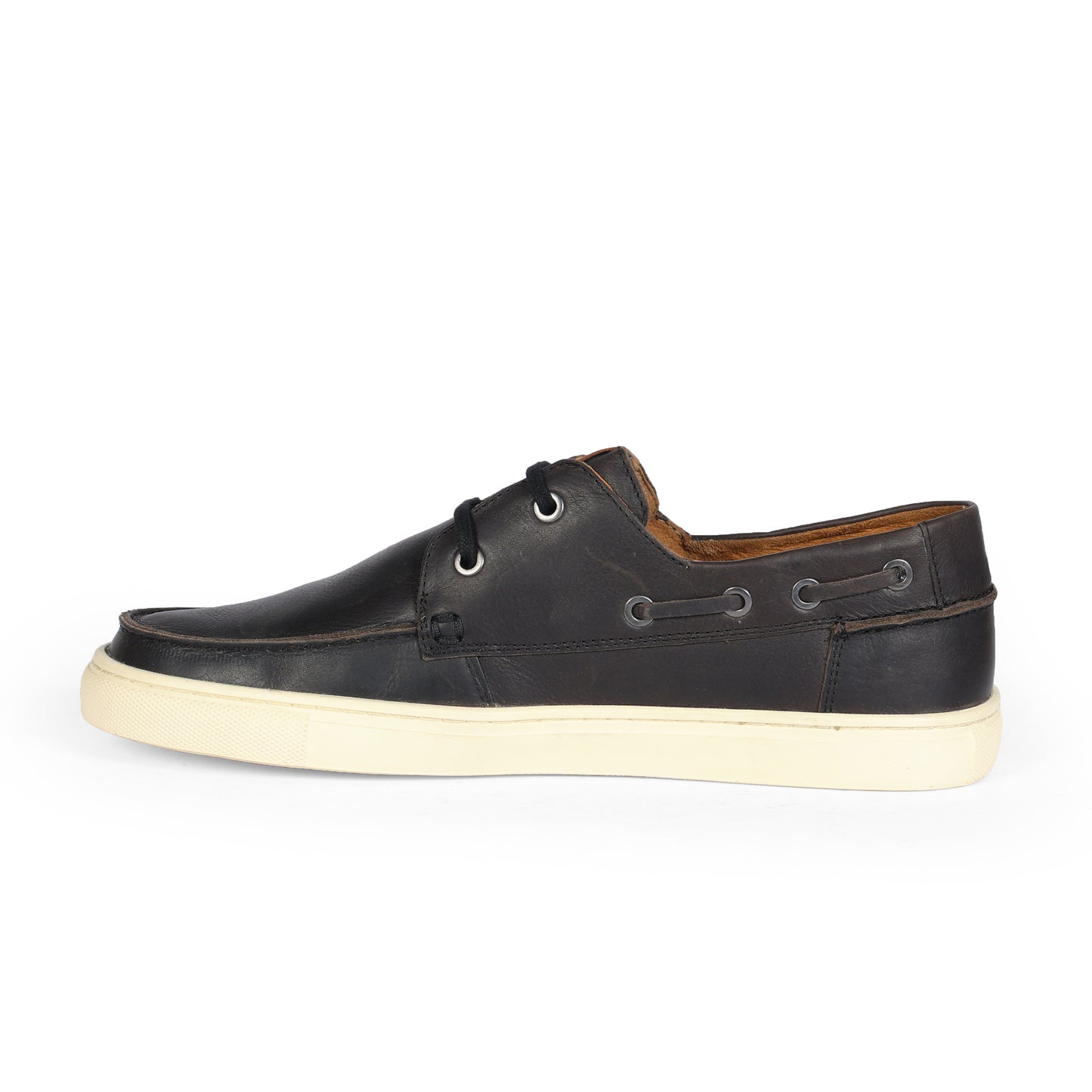 Argentina Men Boat Shoe Leather Black