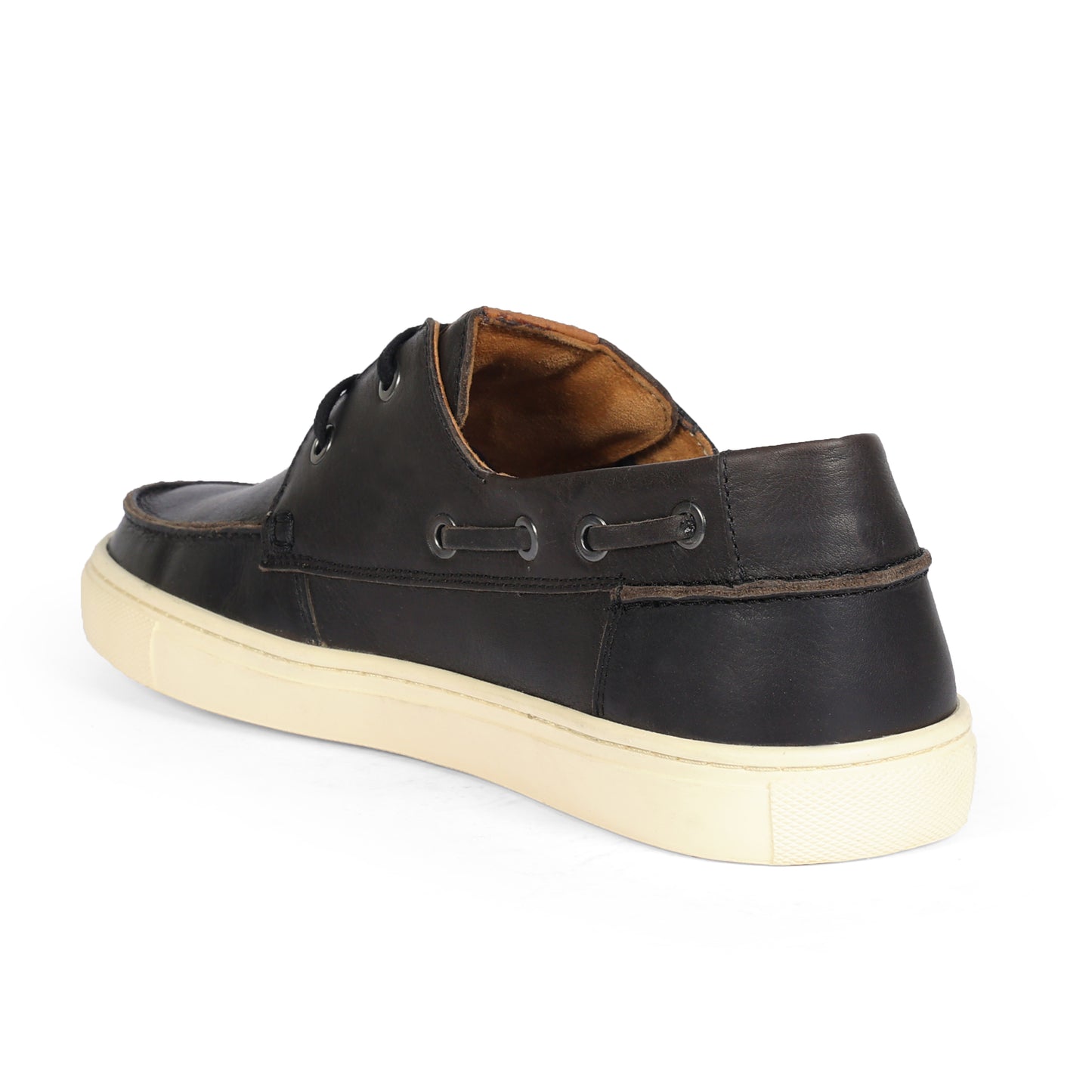 Argentina Men Boat Shoe Leather Black