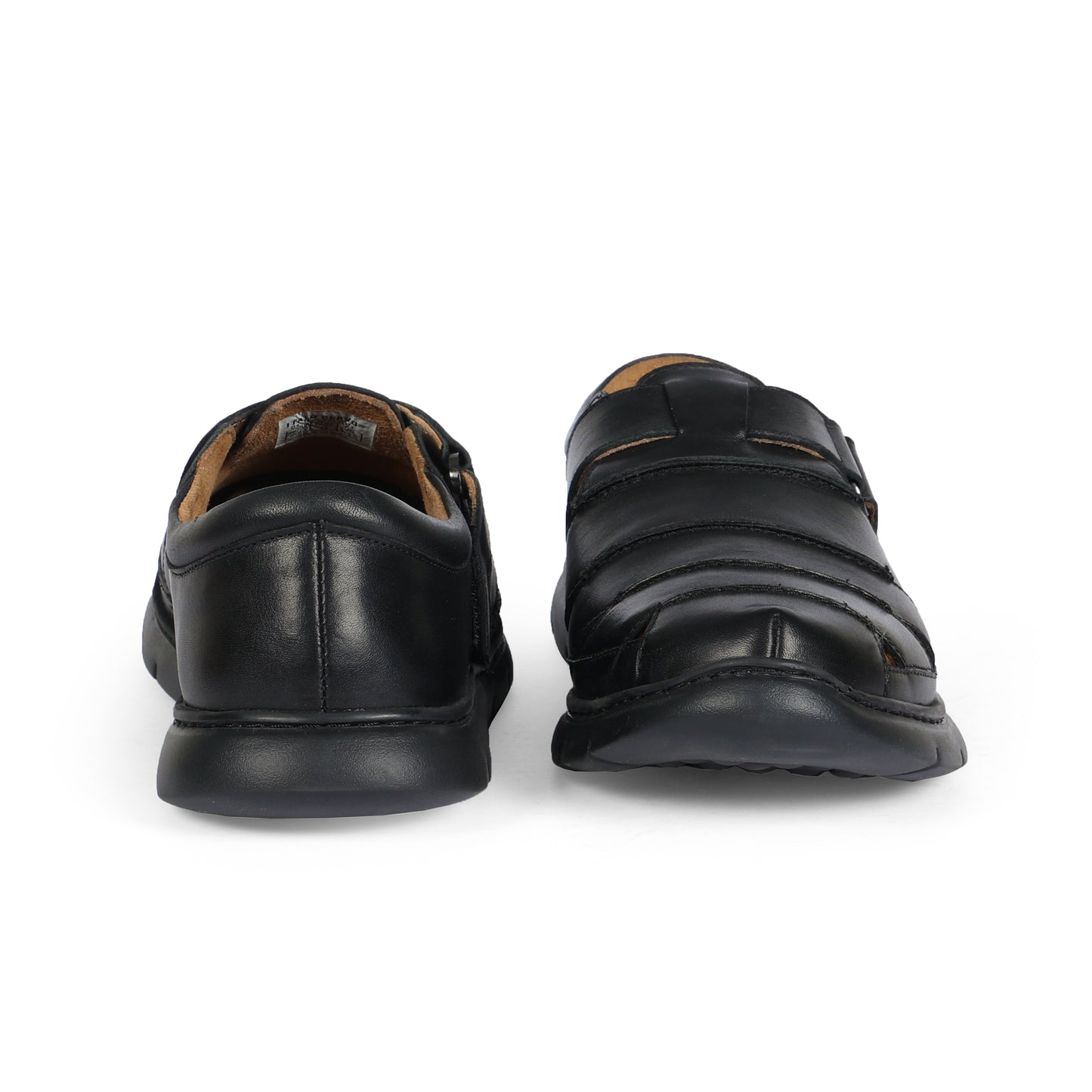 Miami Men Strap On Sandal Crust Leather Black