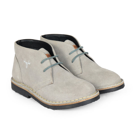 Boys & Girls Sahara Boots Cool Grey Suede - Kids Shoes
