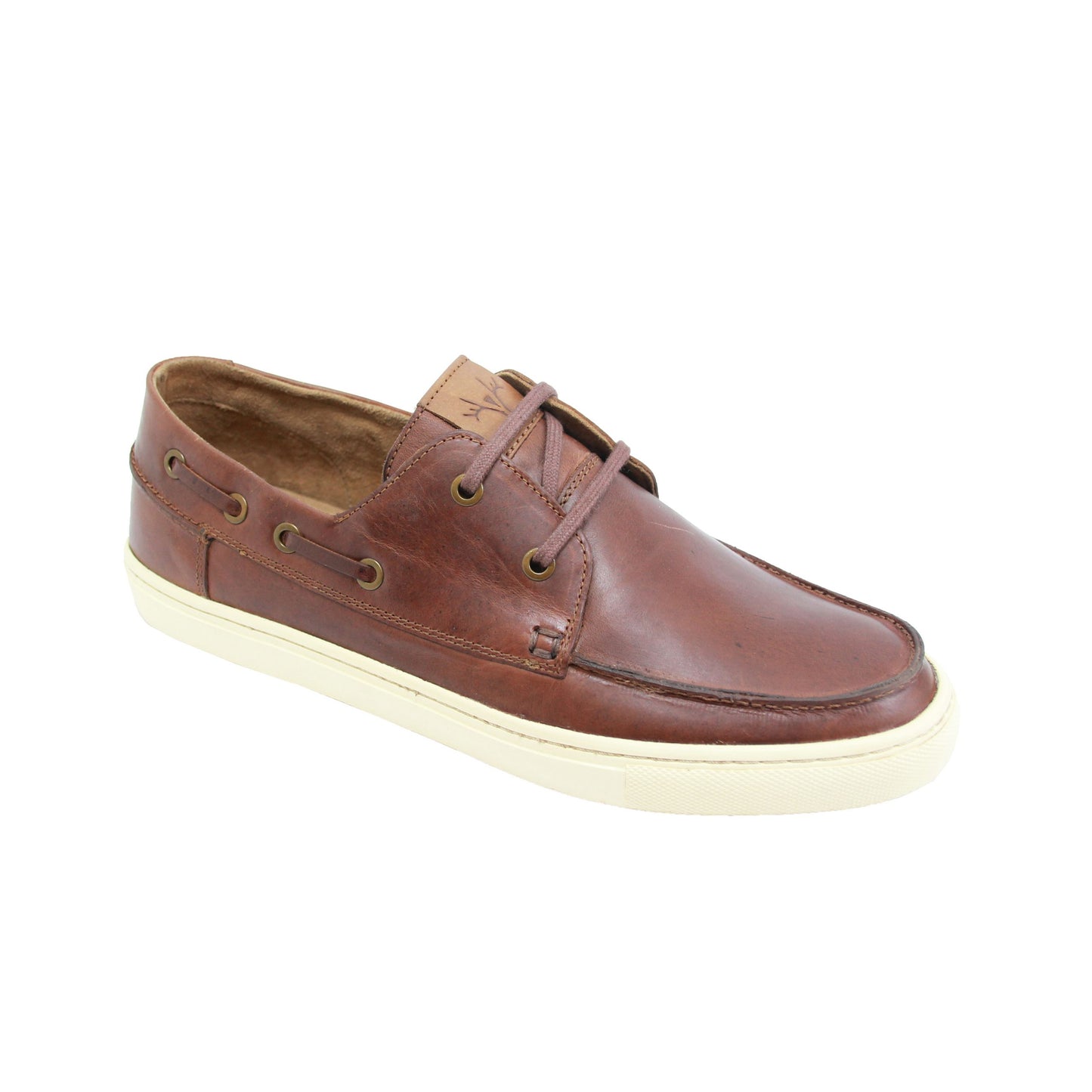 Argentina Leather Boat Shoe For Men Stain Grey