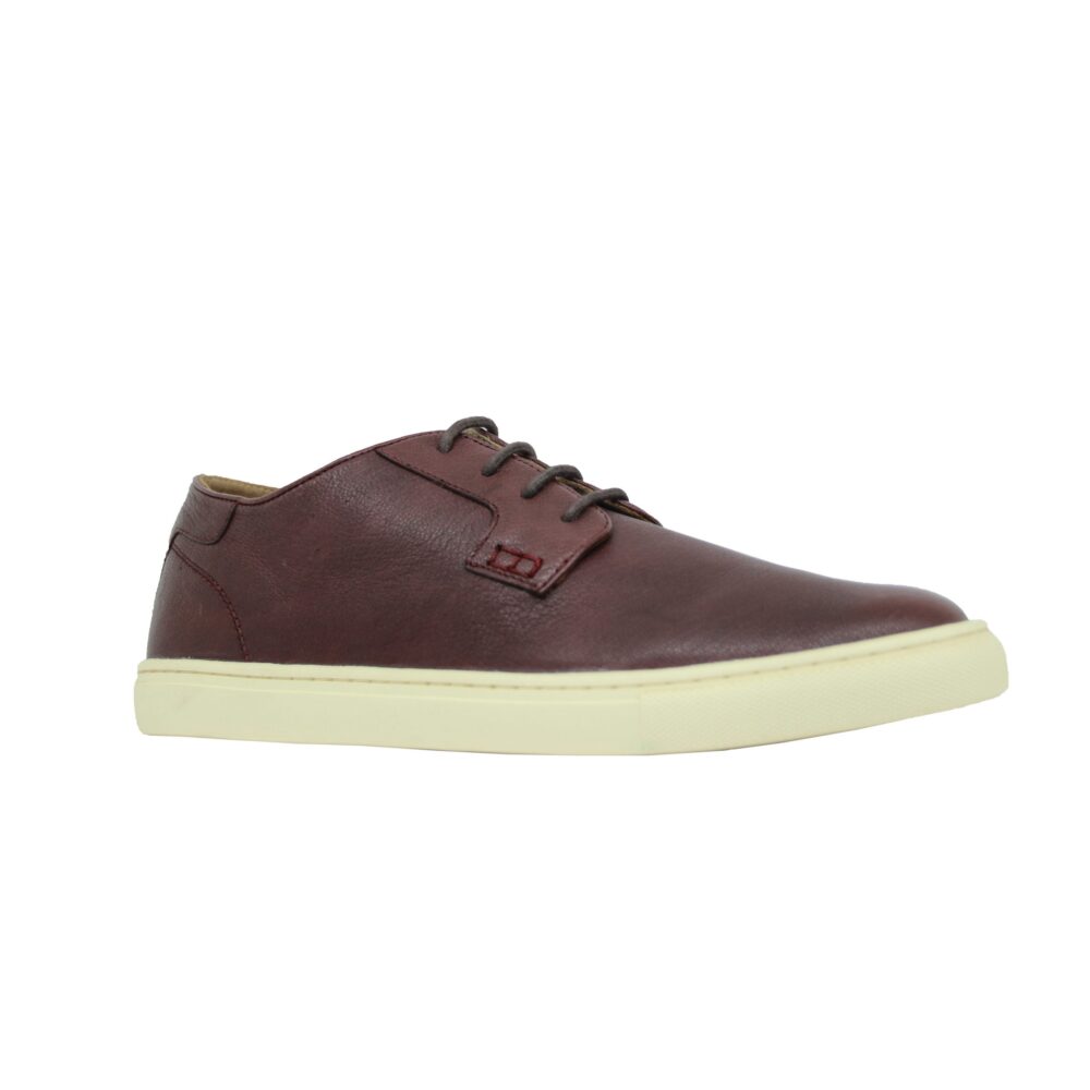 Cardiff Men Sneaker Game Milled Leather Cherry