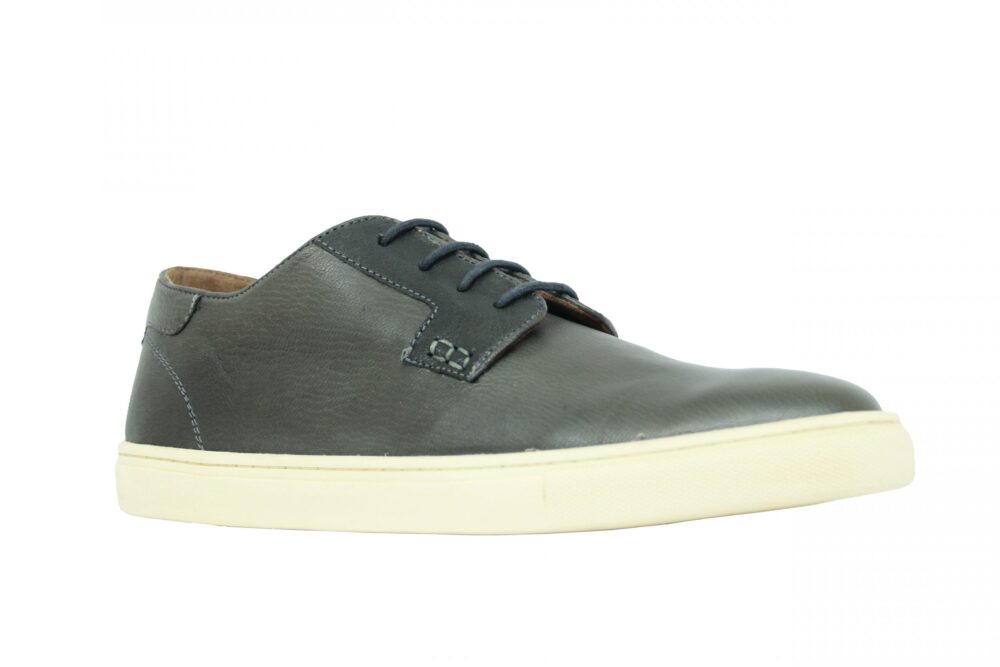 Cardiff Men Sneaker Game Milled Leather Grey