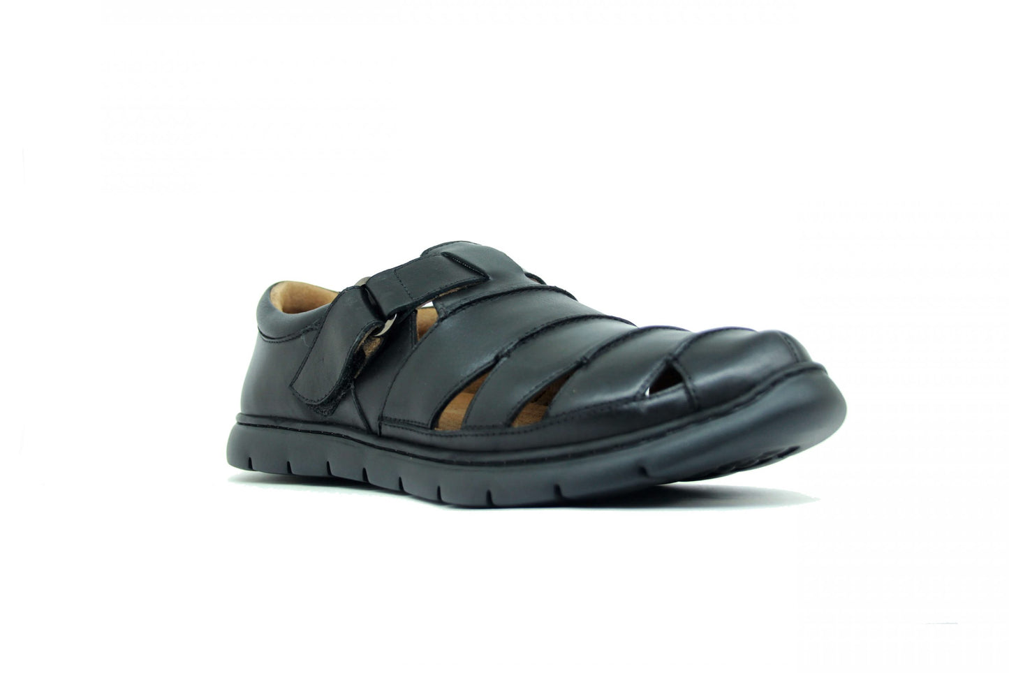 Miami Men Strap On Sandal Leather Black