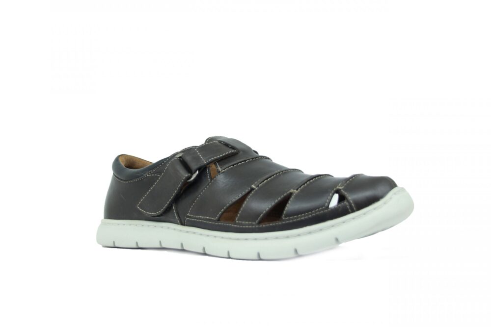 Miami Men Strap On Sandal  Leather Brown