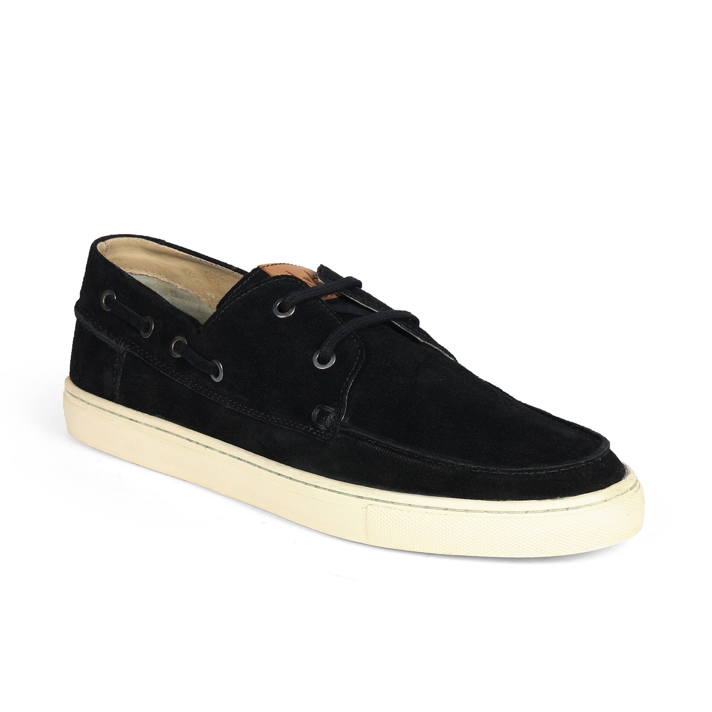 Miami Men Boat Shoe Suede Black