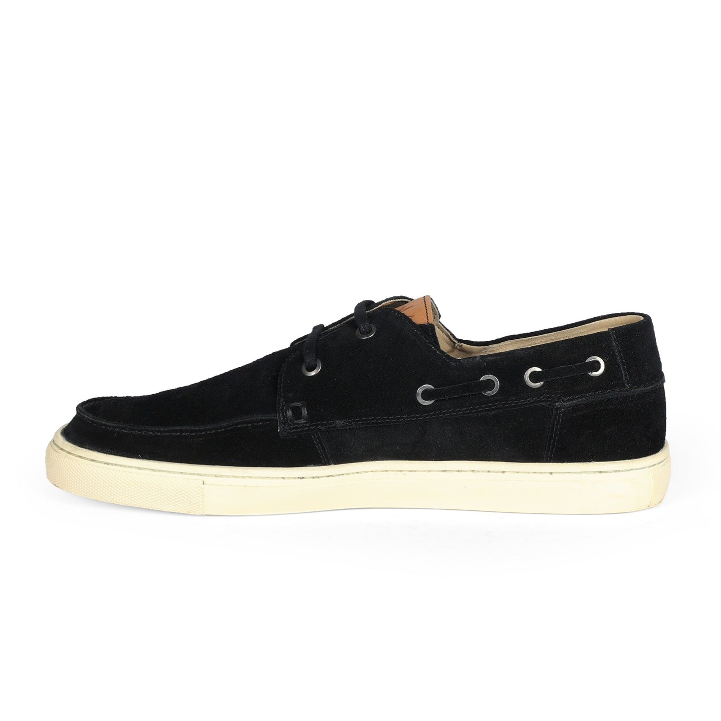 Miami Men Boat Shoe Suede Black