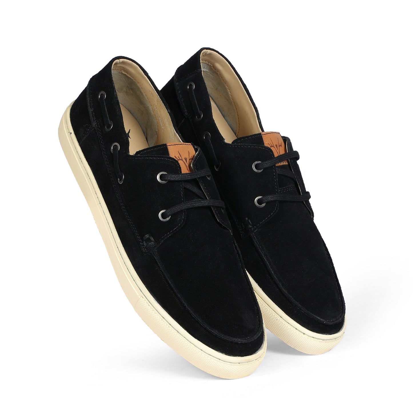 Miami Men Boat Shoe Suede Black