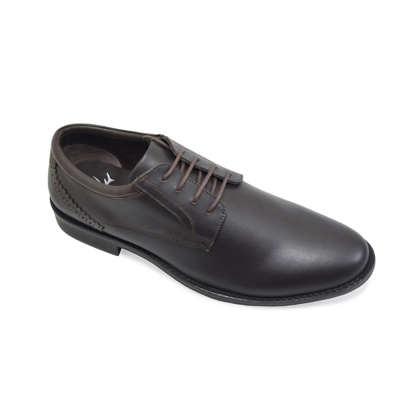 Leather Derby Shoes For Men Dark Brown New York