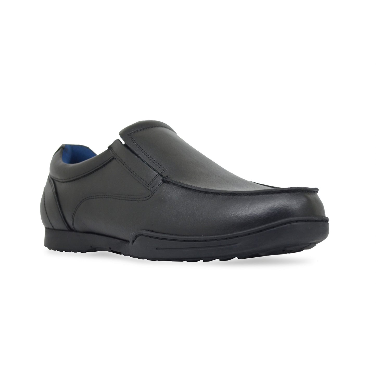 Uk Men Slip On Leather Black